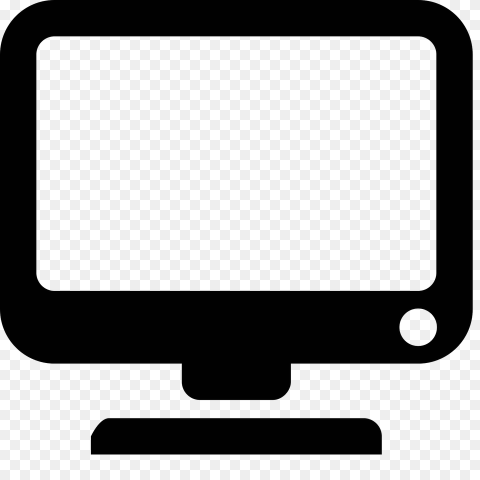 Monitor Icon, Gray Png