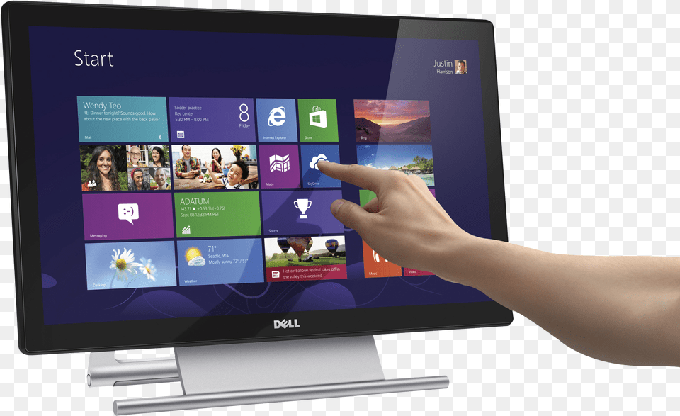 Monitor Monitor Touch Screen Dell, Computer, Tablet Computer, Hardware, Electronics Png