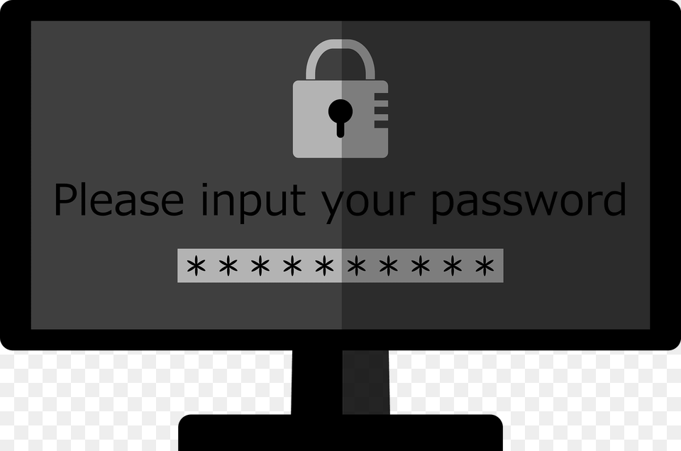 Monitor Password Clipart, Person, Security, Blackboard Png Image