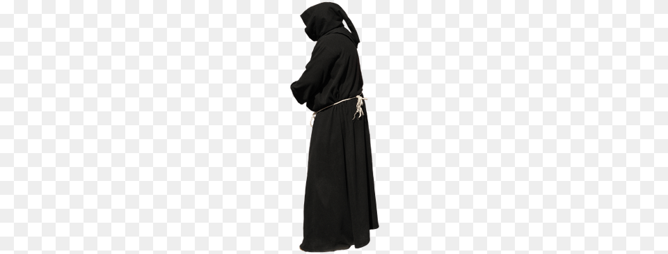 Monk Back View Black Gown Monk, Adult, Person, Woman, Female Png Image