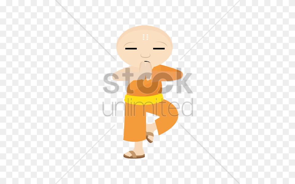 Monk Doing Yoga Vector Image, Person, Photography, Walking, Baby Free Transparent Png