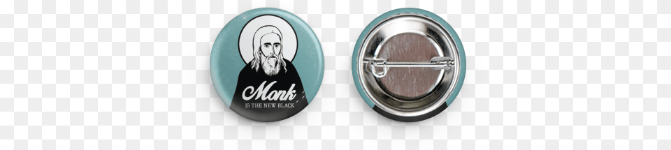 Monk Is The New Black Button Emblem, Symbol, Badge, Logo, Adult Free Transparent Png