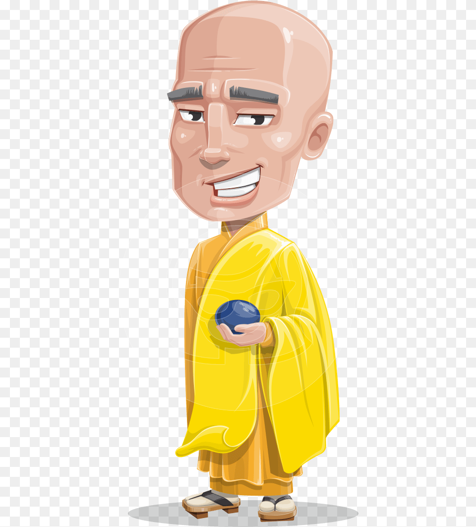 Monk Vector Meditating Cartoon, Portrait, Photography, Person, Head Png