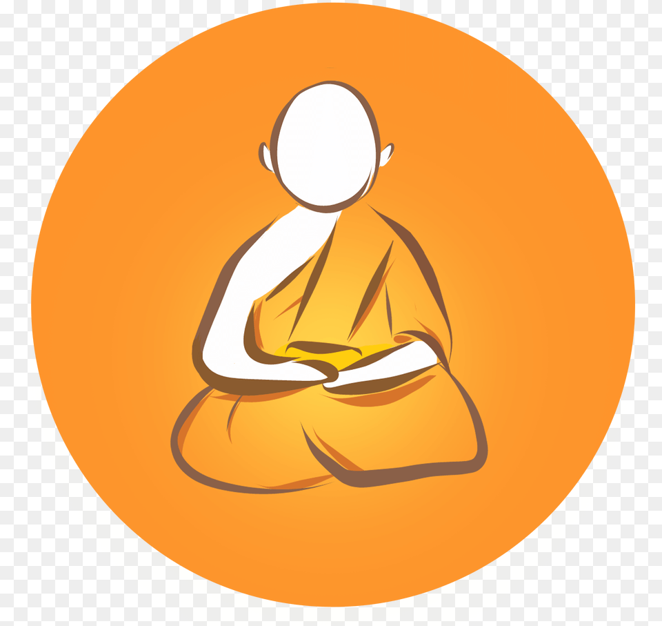 Monkas Clipart Monk Meditation Buddhist Monk Clear Background, Person, Face, Head Png Image