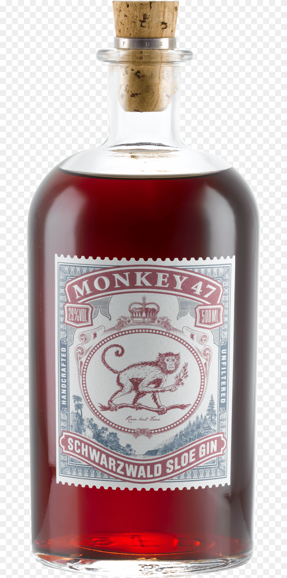 Monkey 47 Sloe Gin 500ml Monkey 47 Sloe Gin, Alcohol, Beverage, Liquor, Absinthe Png