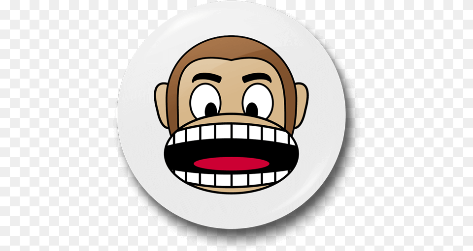 Monkey Angry Badge Just Stickers Angry Monkey Cartoon Face, Food, Meal, Sticker, Dish Free Png