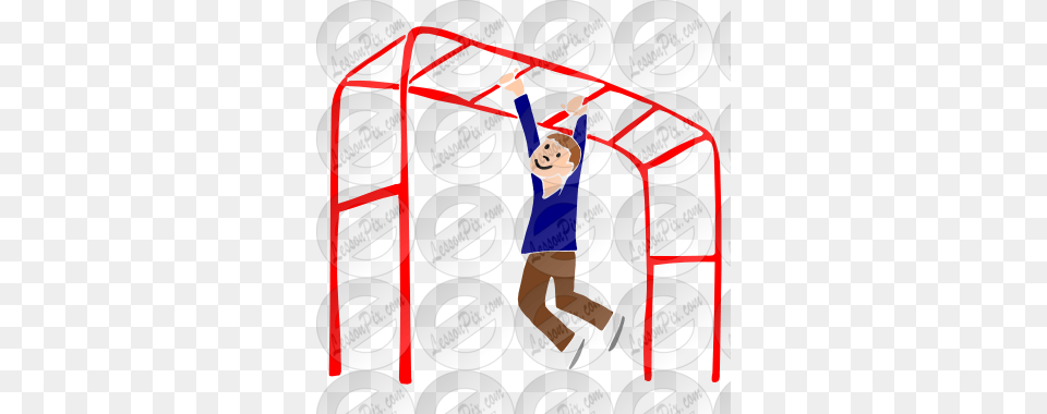 Monkey Bars Stencil For Classroom Therapy Use, Acrobatic, Person, Pole Vault, Sport Png