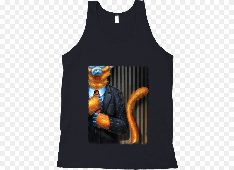 Monkey Business Tank Top Black Cat, Clothing, Tank Top, Head, Adult Free Png Download