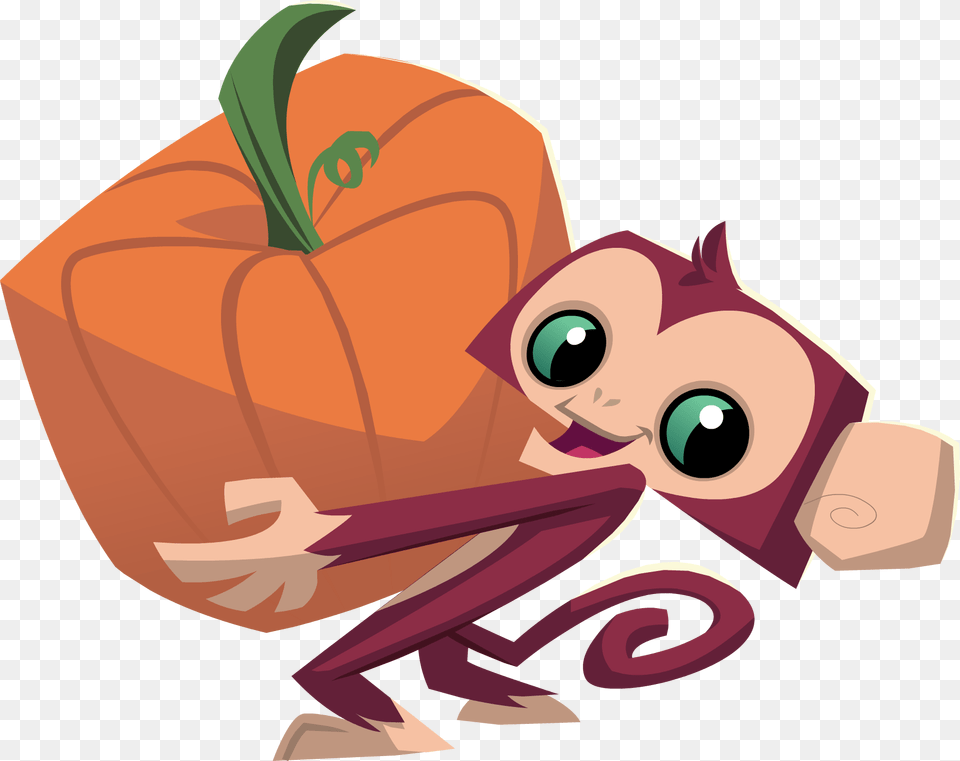 Monkey Carrying Pumpkin Animal Jam Monkey Transparent, Elf Free Png