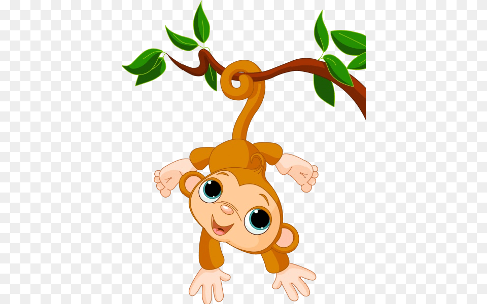 Monkey Cartoon Tree Clipart Baby Monkey Clip Art, Animal, Dinosaur, Reptile, Wildlife Png