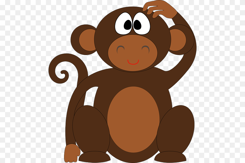 Monkey Chimp Ape Chimpanzee Animal Cute Cartoon Cartoon Animals, Wildlife, Mammal, Nature, Outdoors Free Transparent Png