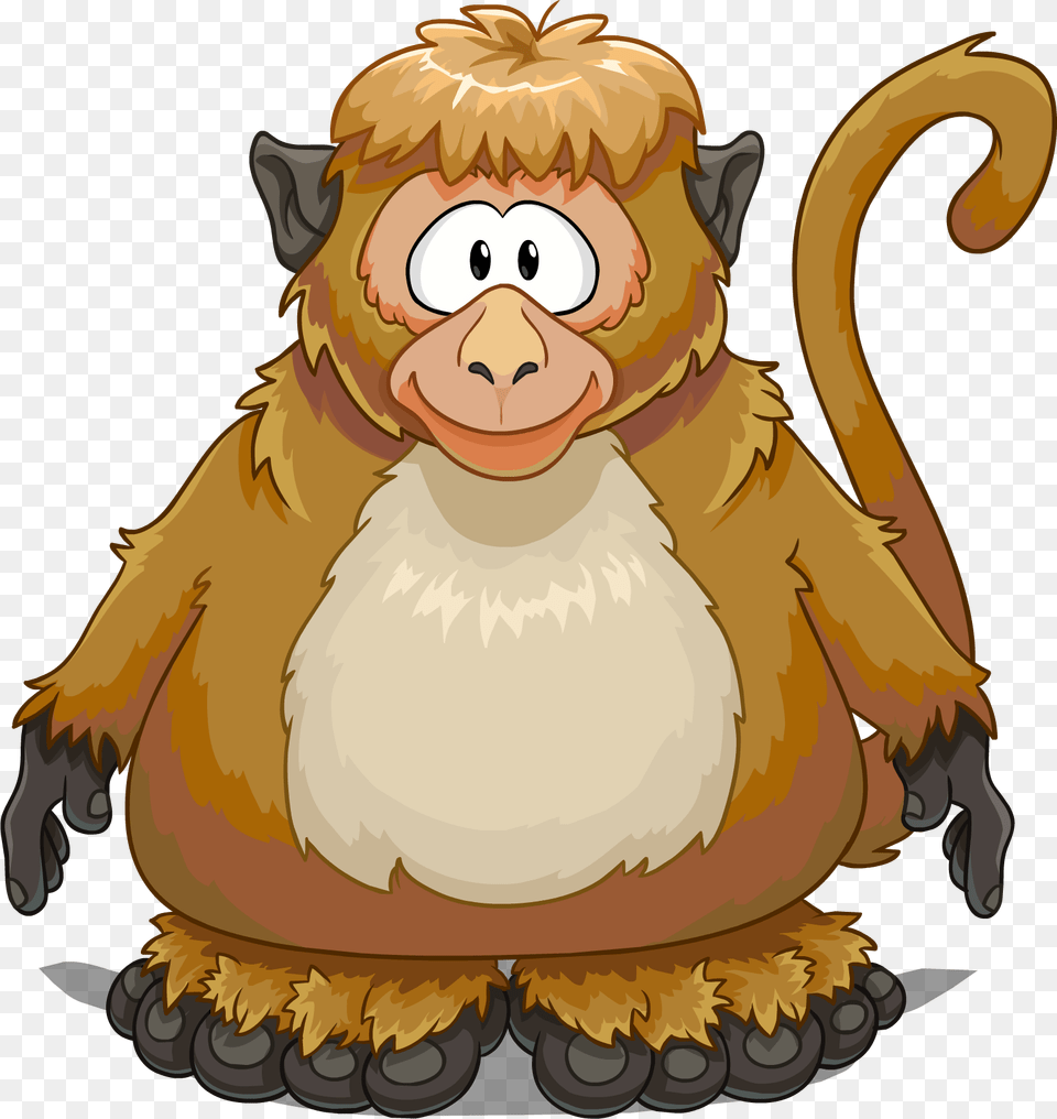 Monkey Costume On A Player Card Penguin In A Monkey Suit, Baby, Person, Animal, Mammal Png Image