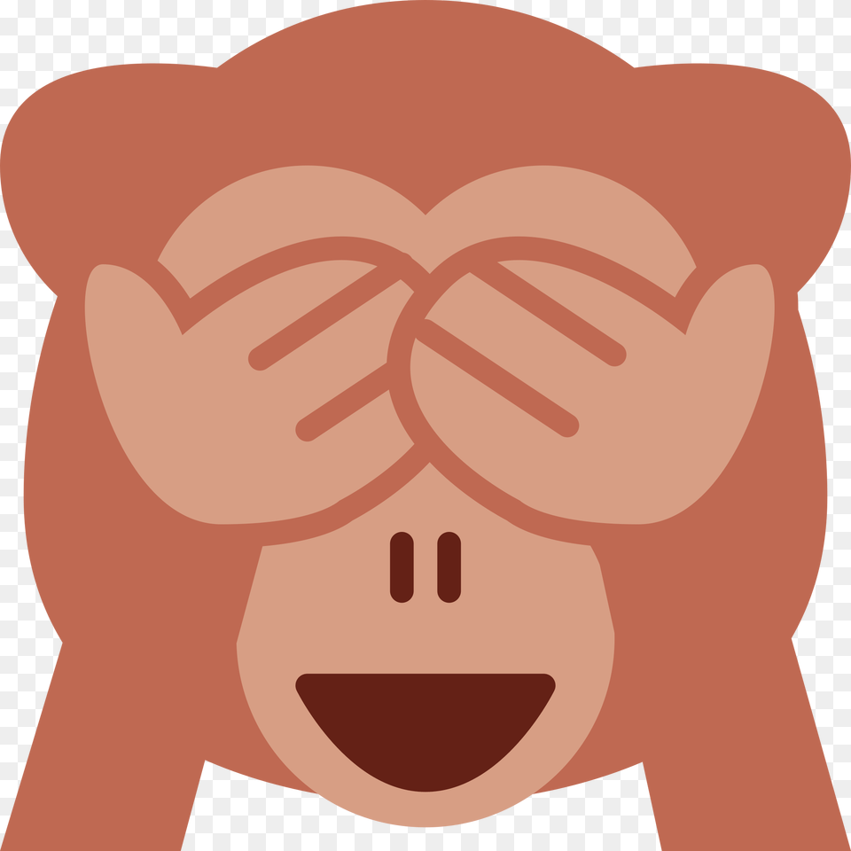 Monkey Covering Eyes See No Evil Monkey Emoji Twitter, Body Part, Hand, Person, Baby Png