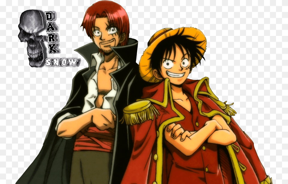 Monkey D Luffy And Shanks, Adult, Book, Comics, Female Png Image