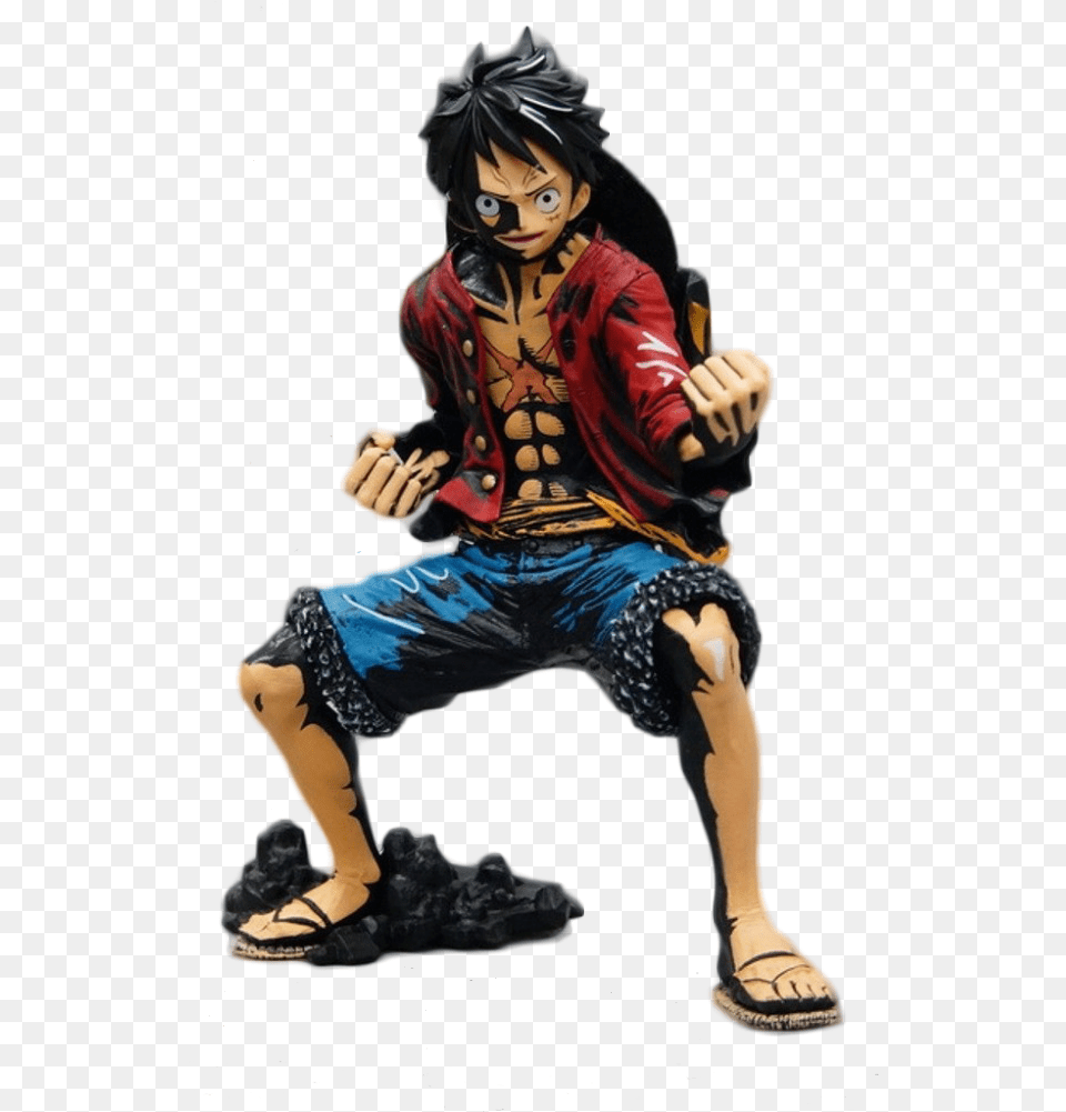 Monkey D Luffy Color Version Statue Luffy King Of Artist, Adult, Male, Man, Person Png Image