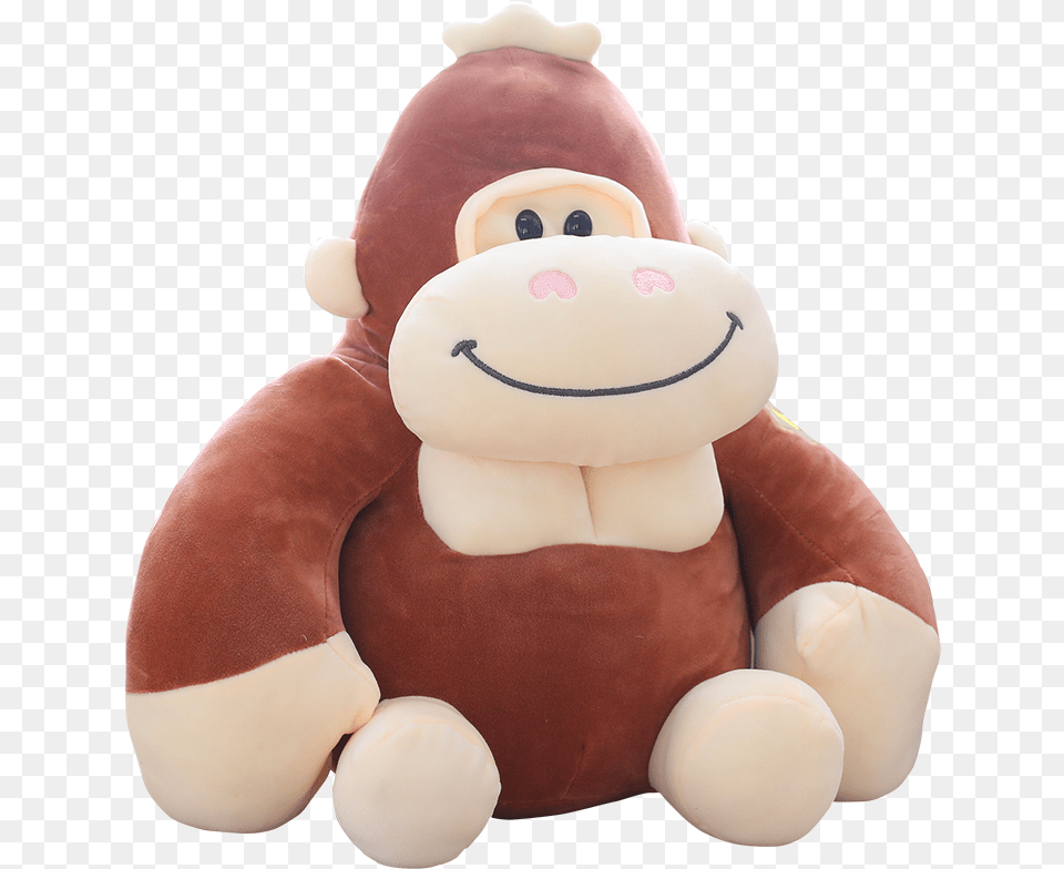 Monkey Doll Gorilla King Kong Pillow Cloth Doll Stuffed Toy, Plush, Teddy Bear, Face, Head Png Image
