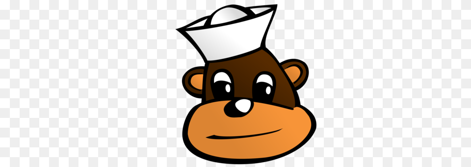 Monkey Drawing Ape Cartoon Face, Clothing, Hat Free Png