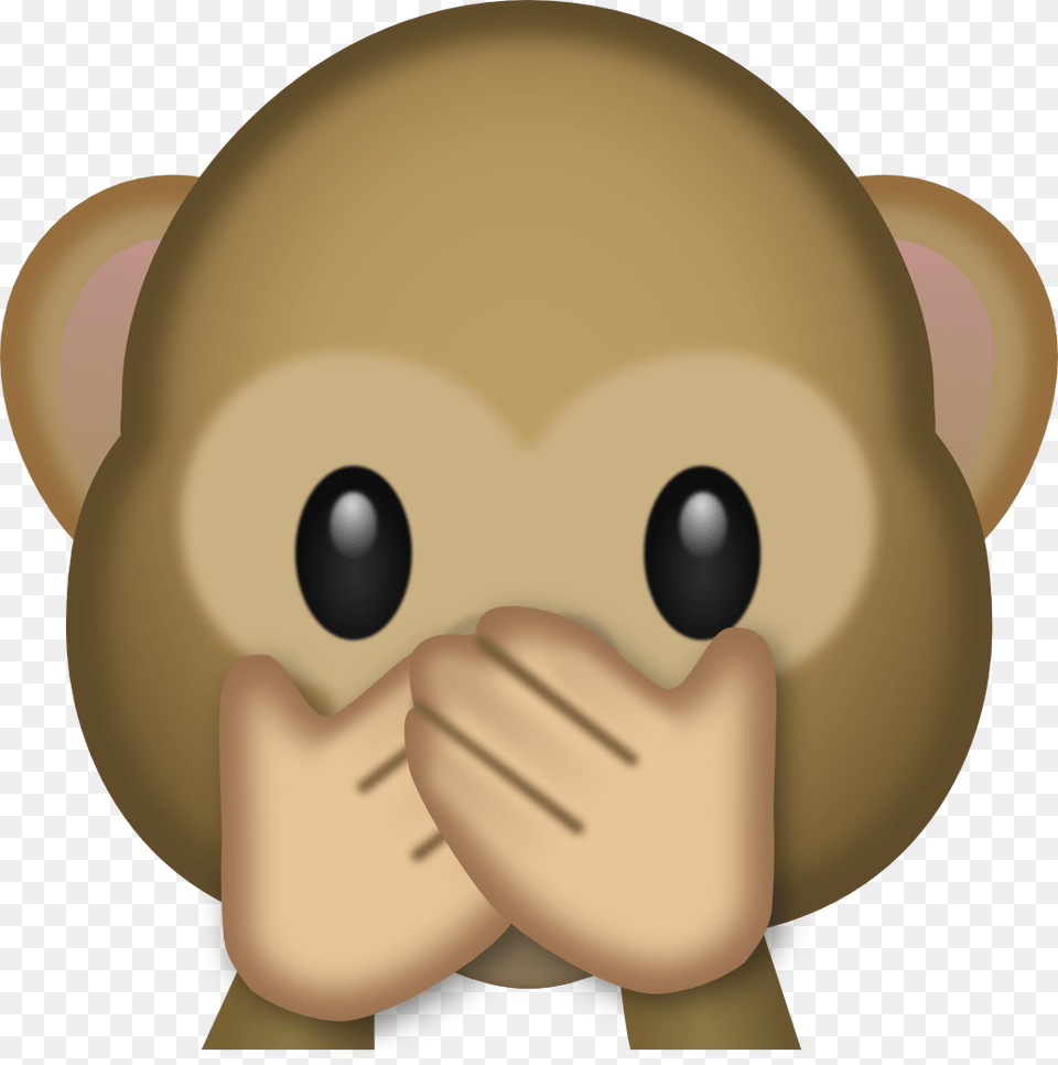 Monkey Emoji Clipart Speak No Evil Monkey Emoji, Body Part, Finger, Hand, Person Png Image