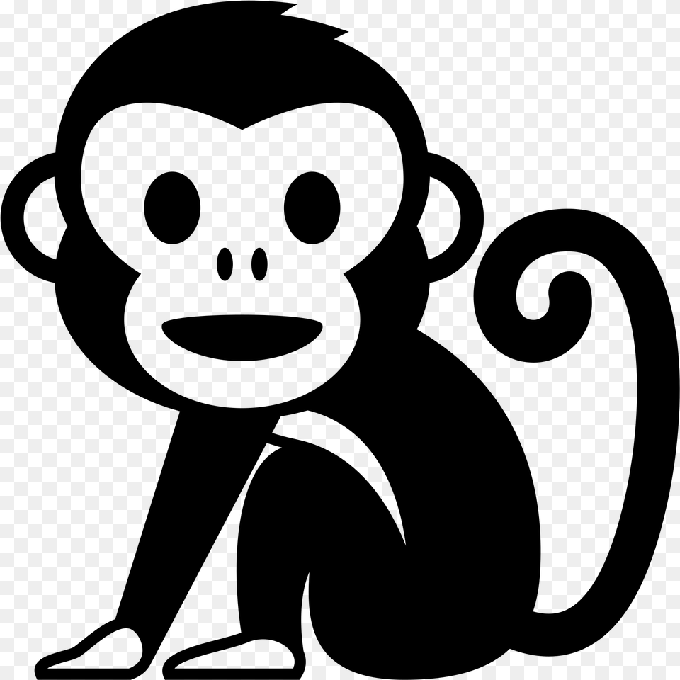 Monkey Emoji Emoji Monkey, Gray Png Image