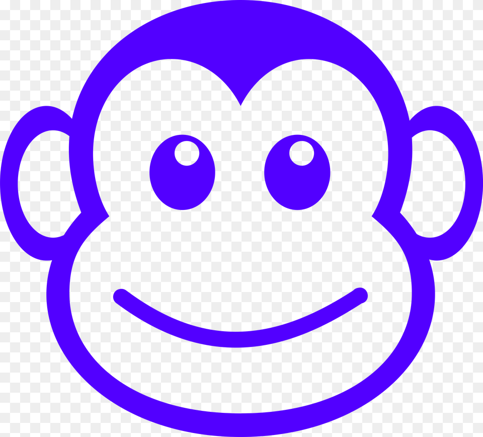 Monkey Face Clipart Black And White Free Png Download