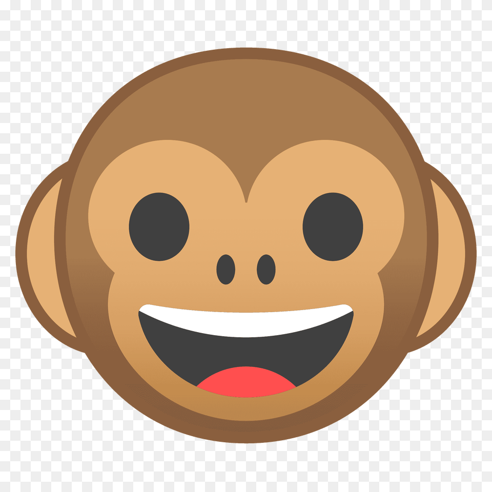 Monkey Face Emoji Clipart, Disk, Animal, Wildlife, Mammal Free Transparent Png