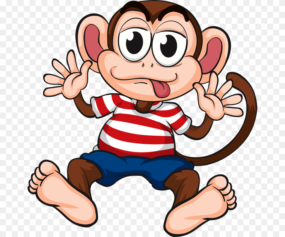 Monkey Funny Cartoon Monkey Funny Cartoon, Baby, Person, Body Part, Finger Free Png Download