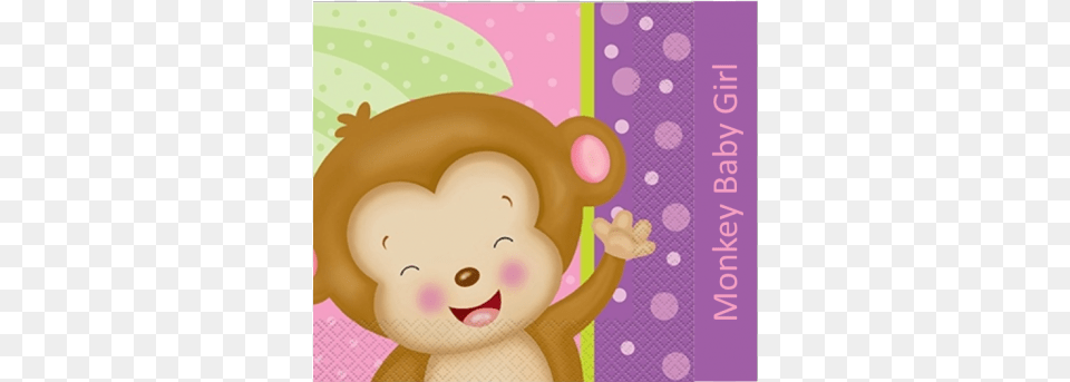 Monkey Girl Baby Shower Party Cartoon, Person, Toy Free Transparent Png