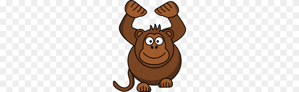 Monkey Hands Up Step Clip Art, Animal, Mammal, Wildlife, Baby Png Image