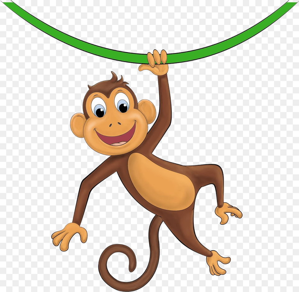 Monkey Hanging Baby Clipart Clip Art Images Hanging Monkey Clipart, Animal, Canine, Dog, Mammal Free Png Download