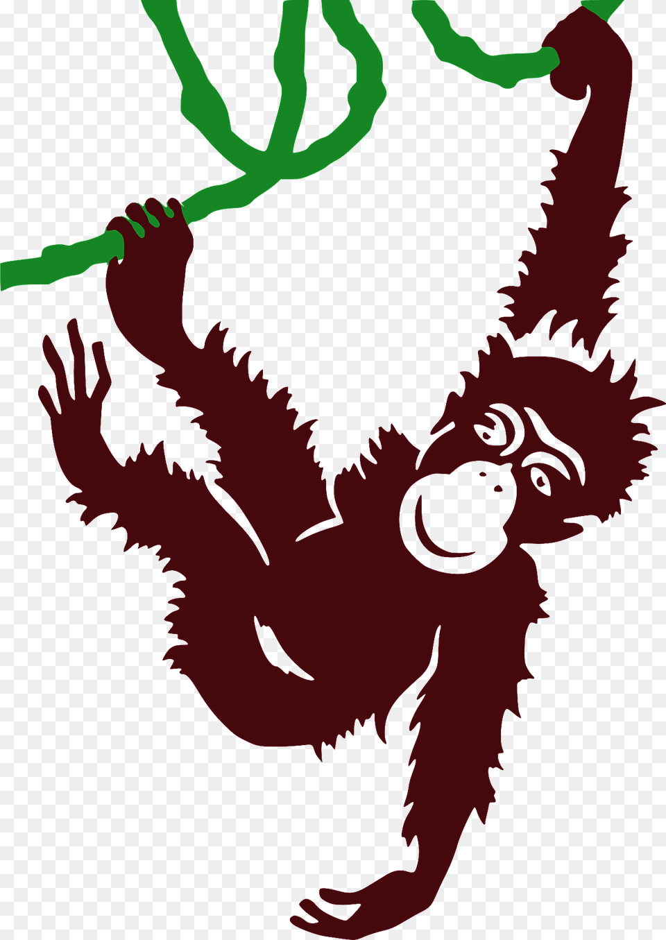 Monkey Hanging On A Vine Clipart, Animal, Mammal, Wildlife, Ape Free Png