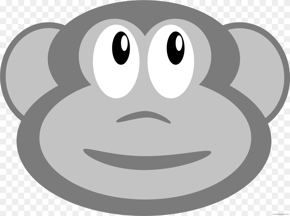 Monkey Head Animal Black White Clipart Images Cartoon Free Png Download
