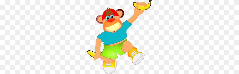 Monkey Holding Banana Clip Art, Baby, Person Free Transparent Png