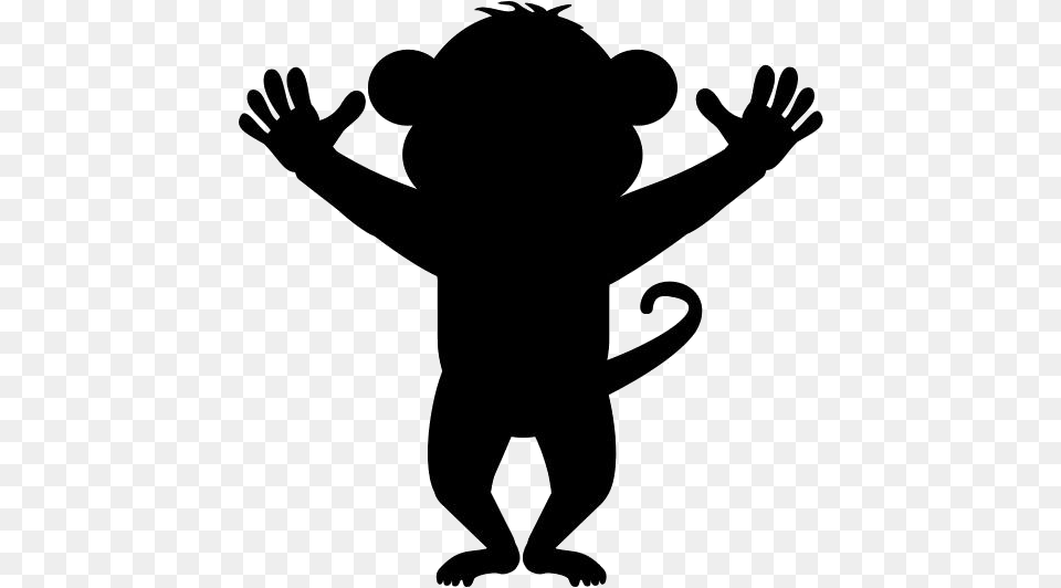 Monkey Clipart Cartoon Monkey Background, Silhouette, Baby, Person Png Image