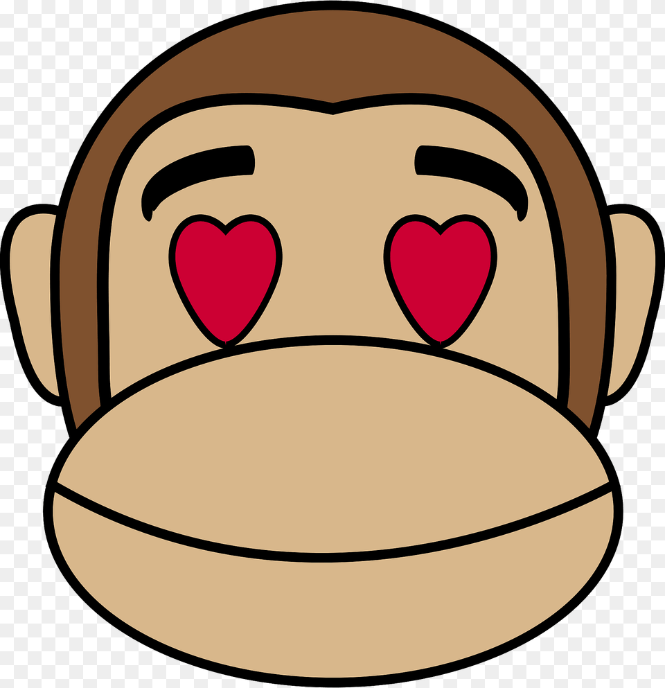 Monkey In Love Face Clipart, Cutlery, Food, Meal, Head Free Transparent Png