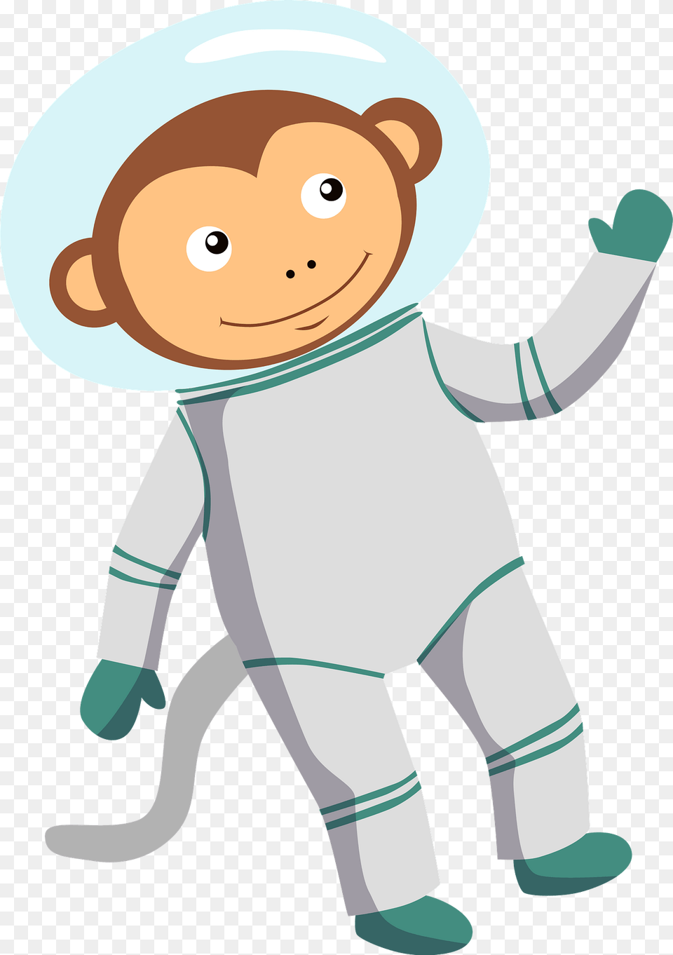 Monkey In Space Clipart, Animal, Bear, Mammal, Wildlife Png Image