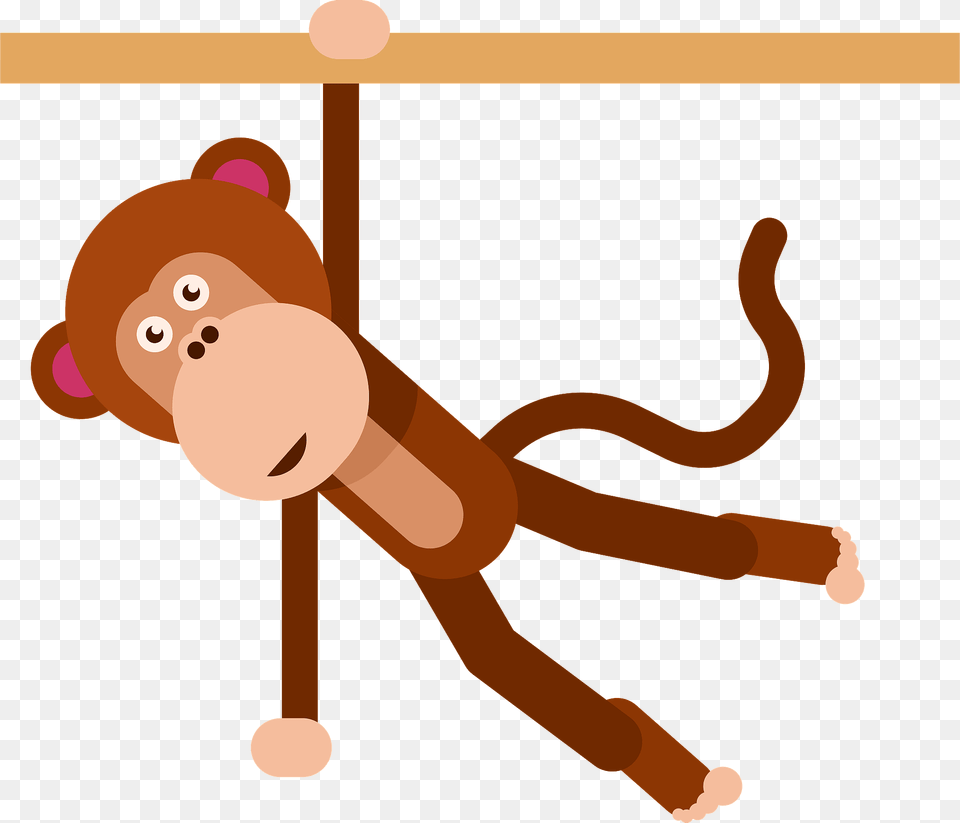 Monkey Is Hanging From A Pole Clipart, Animal, Reptile, Snake Png
