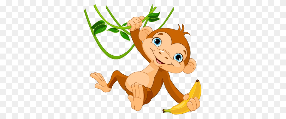 Monkey Itching Cliparts, Fruit, Banana, Produce, Plant Free Png Download