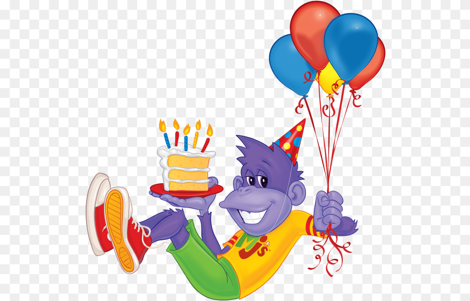 Monkey Joe39s Birthday Invitations, Balloon, People, Person, Birthday Cake Free Png Download