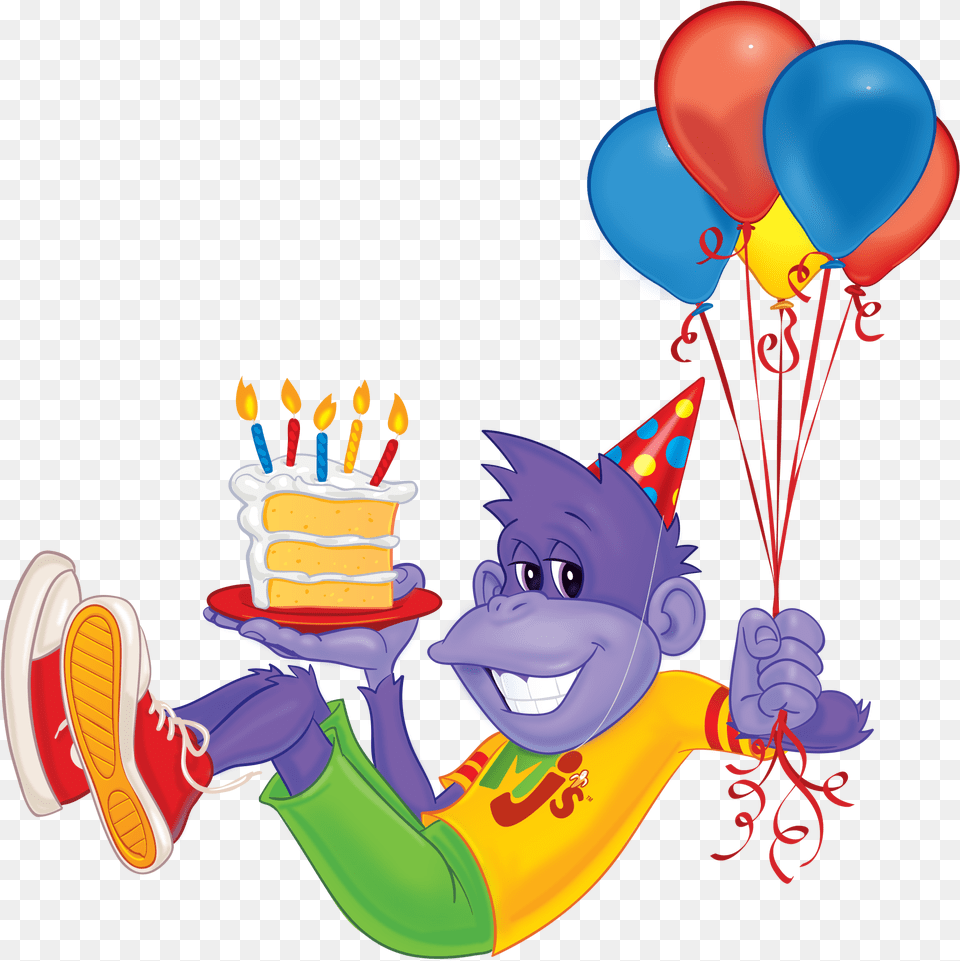 Monkey Joe39s In Charlotte Is Throwing A Birthday Bash Monkey, Balloon, People, Person, Birthday Cake Free Png Download