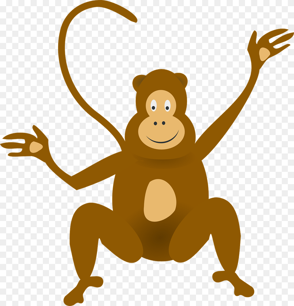 Monkey Jungle Ape Clip Art, Animal, Bear, Mammal, Wildlife Png Image