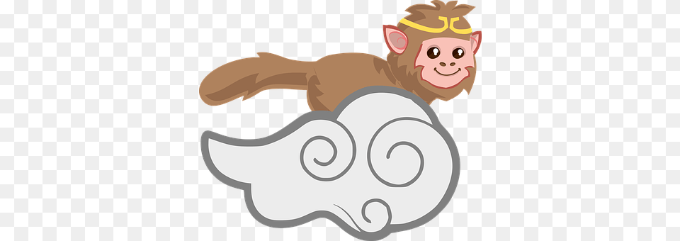 Monkey King Cloud Flying Baby Monkey King Baby Monkey King, Face, Head, Person, Animal Png Image