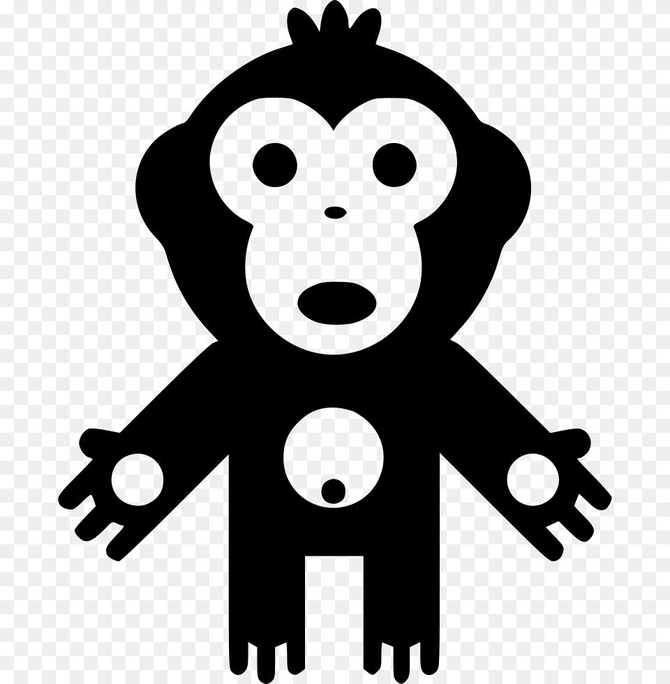 Monkey Monkey Icon, Stencil, Animal, Bear, Mammal Png