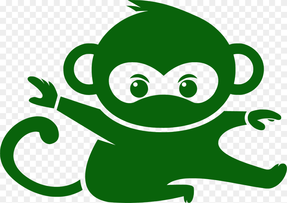 Monkey Ninja Silhouette, Green, Alien, Animal, Wildlife Png