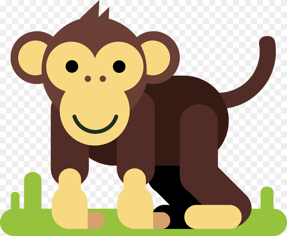 Monkey On Grass Clipart, Animal, Bear, Mammal, Wildlife Free Png Download