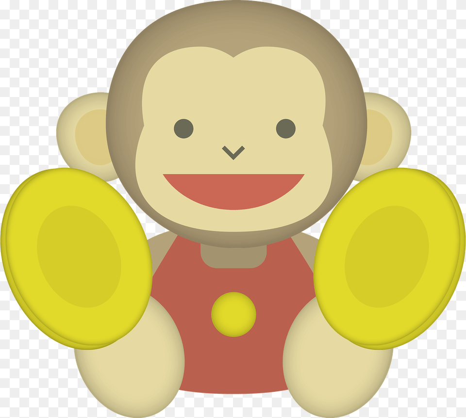 Monkey Playing Cymbals Clipart, Toy, Tape, Rattle, Nature Png Image