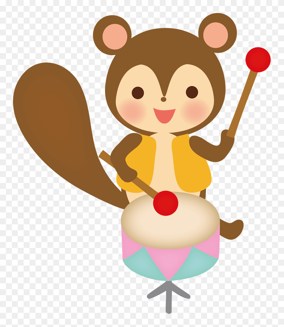 Monkey Playing Drums Clipart, Cutlery, Spoon, Person, People Png Image