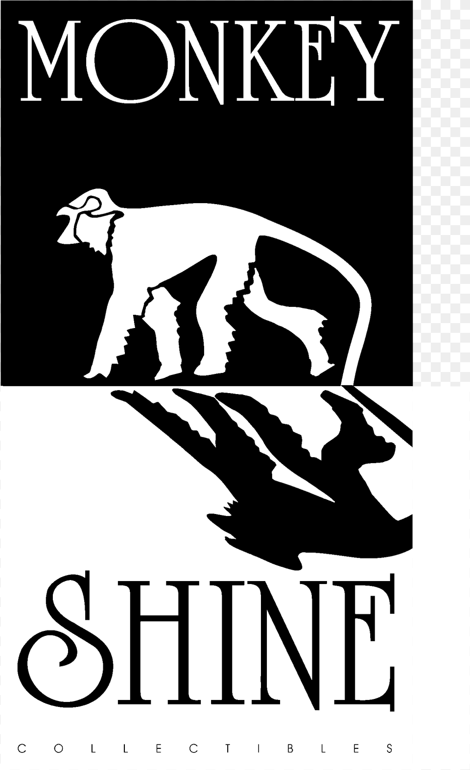 Monkey Shine Logo Black And White Monkey, Stencil, Publication, Book, Poster Png