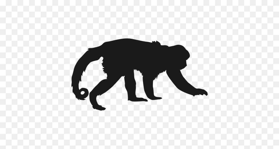 Monkey Silhouette, Animal, Mammal, Wildlife, Bear Free Transparent Png