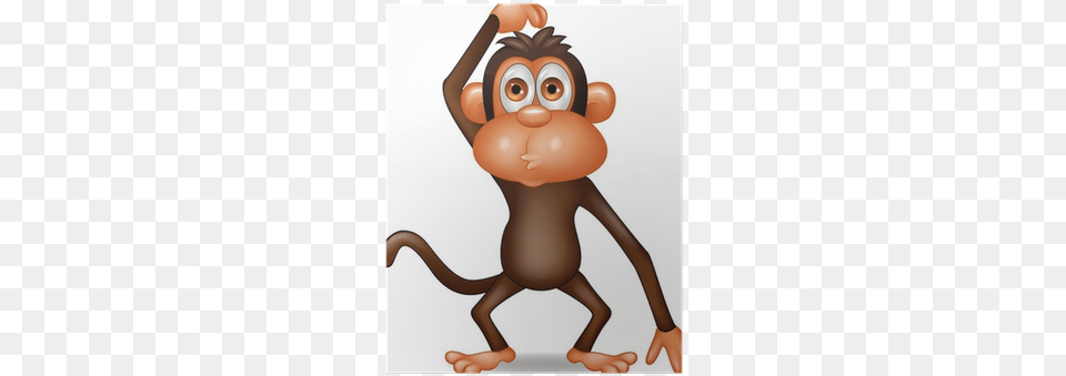 Monkey Thinking Cartoon, Baby, Person, Animal, Mammal Free Transparent Png