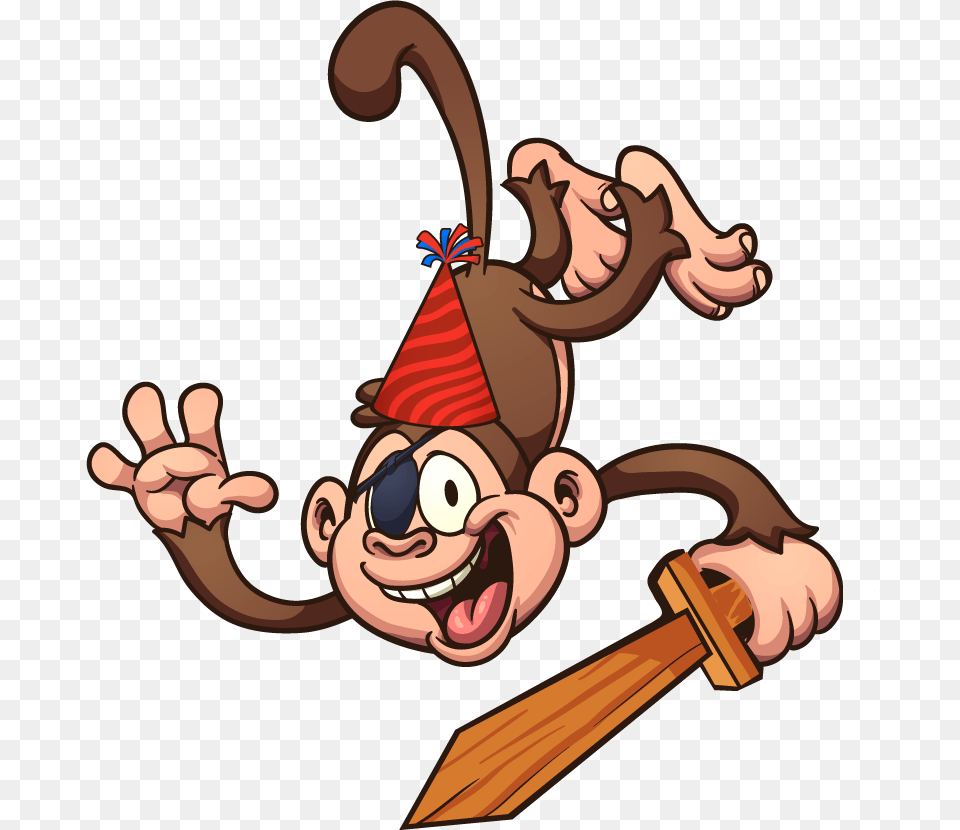 Monkey Vector, Clothing, Hat, Face, Head Free Png Download